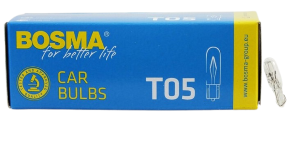 Лампочка 12V 1.2W T05 Bosma