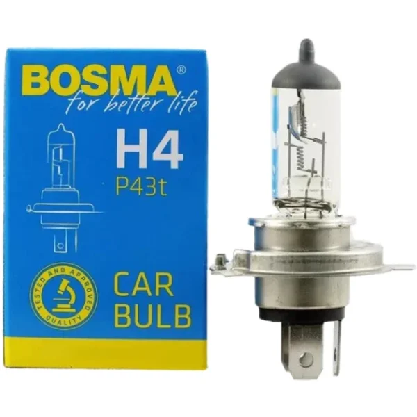 Лампочка 12V 60/55W P43t H4 Bosma