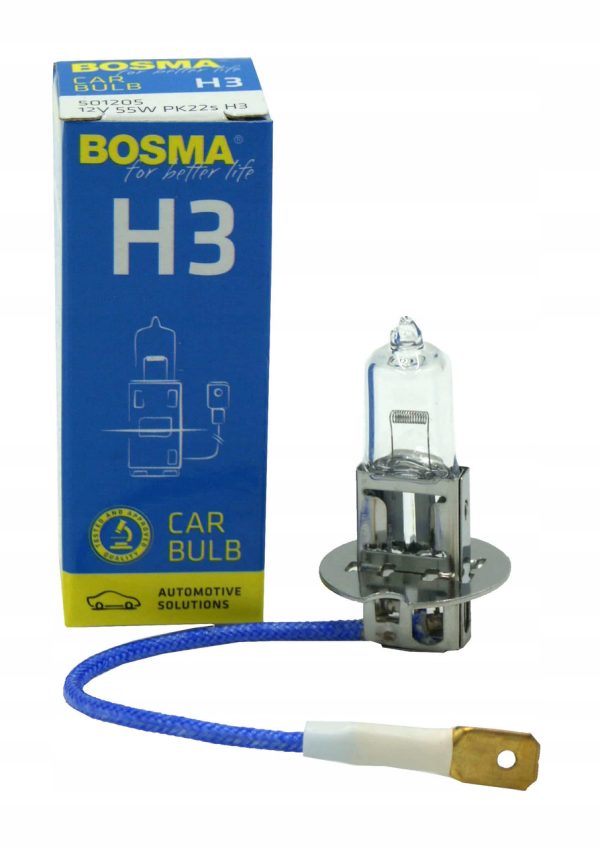 Лампочка 12V 55W PK22s H3 Bosma