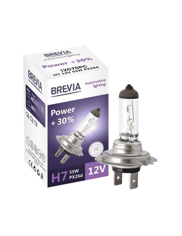 Лампочка 12V 55W PX26d H7 Brevia