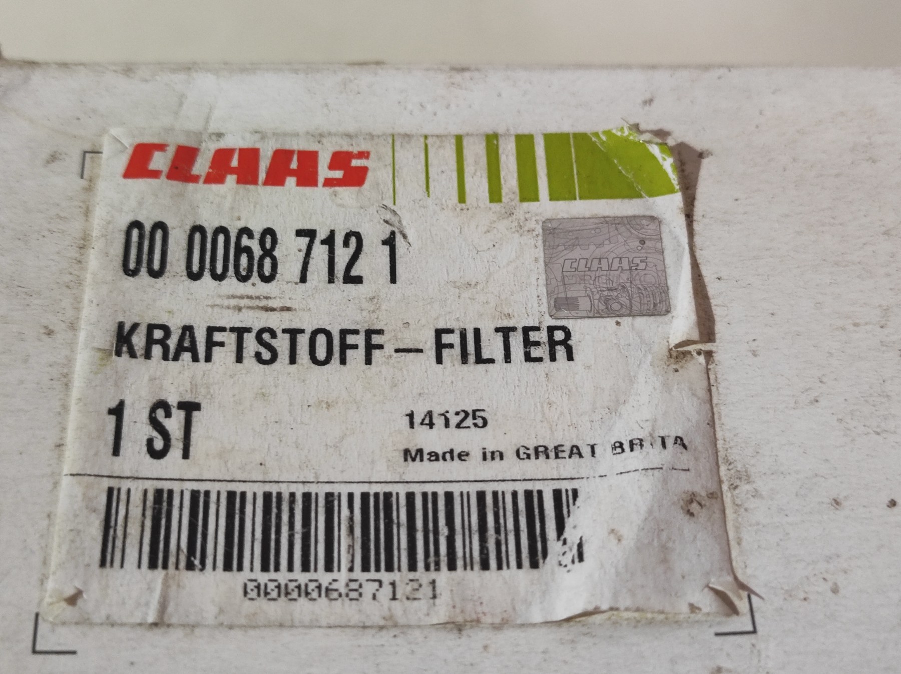 Фільтр паливний (вставка) CLAAS 00 0068 712 1 (068712.1) - Зображення 2